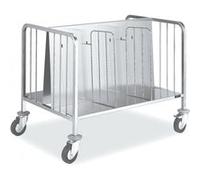Chariot Inox Double de Rangement et Transport d'Assiettes - 300 Assiettes - Distform - - Acier inoxydable 1165x785x850mm
