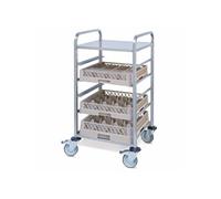 Chariot Inox pour Casiers à Vaisselle 5 à 9 Niveaux