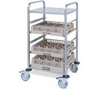 Chariot Inox pour Casiers à Vaisselle 5 à 9 Niveaux - Pujadas - Inox