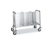 Chariot Inox Simple de Rangement et Transport d'Assiettes - 150 Assiettes - - - Acier inoxydable 1165x570x850mm