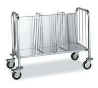 Chariot Inox Simple de Rangement et Transport d'Assiettes - 150 Assiettes - - - Acier inoxydable 1165x570x850mm