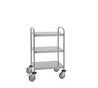 Chariot Inox soudé avec poignée 3 Plateaux 625x425x H1018,5mm Matériel CHR Pro