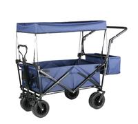 Chariot Jardin Chariot Pliable Multifonction for De Courses Pêche Plage en Plein Air Utilitaire Transport(Blue)