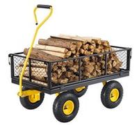 Chariot de Jardin Transport-VEVOR-Charge 408,23 kg-Chariot Utilitaire Tractable Extérieur en Métal-Pneus 254 mm