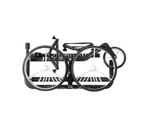Chariot manuel de golf 3 roues JuCad Carbon Zèbre 3K Noir TU