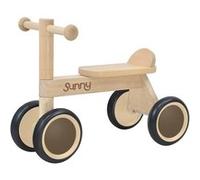 Chariot marche mini 4 roues bois Beige