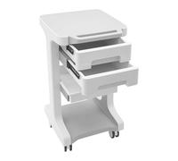 Chariot médical - Chariot de laboratoire à roulettes avec 3 tiroirs - Chariot mobile en ABS - Chariot de clinique roulant - Pour laboratoire, cosmétique, salon - Charge maximale : 50 kg (gris)