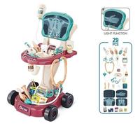 Chariot Médical Electronique - Jeux d'imitation - Jouet Médical pour Enfant - 29 Accessoires de Docteur