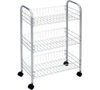 Metaltex Chariot multi-usages Lugano 34010339 3 étages Revêtement Polytherm 41 x 23 x 63 cm
