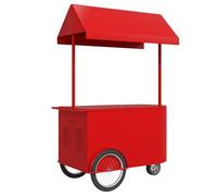 Chariot mobile avec auvent imperméable, grande capacité de stockage, convient pour les marchés, événements, festivals