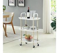 Chariot mobile de luxe à 3 couches de style nordique simple pour cuisine salon étagère de rangement (couleur : D, taille : 88 cm x 58 cm x 37 cm) (E 88 cm x 58 cm x 37 cm)
