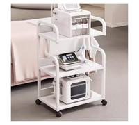 Chariot mobile d'esthéticienne - Chariot de beauté roulant à 3 niveaux avec roues pour salon et spa, support mobile blanc pour équipement et fournitures de beauté