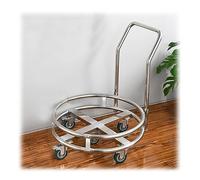 Chariot mobile en acier inoxydable pour restaurant et cantine, support de tambour isotherme pour pots à soupe et seaux à lait