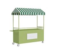 Chariot Mobile Facile À Nettoyer, Chariot De Rangement Ouvert De Grande Capacité, Disponible En Plusieurs Couleurs, Idéal Pour Les Zones Touristiques/Marchés(Green,200cm/78.8in)