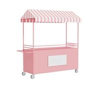 Chariot Mobile Facile À Nettoyer, Chariot De Rangement Ouvert De Grande Capacité, Disponible En Plusieurs Couleurs, Idéal Pour Les Zones Touristiques/Marchés(Pink,120cm/47.2in)