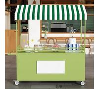 Chariot Mobile Facile À Nettoyer, Chariot De Rangement Ouvert De Grande Capacité, Disponible En Plusieurs Couleurs, Idéal Pour Les Zones Touristiques/Marchés(Green,120cm/47.2in)