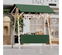 Chariot Mobile Pliable, Chariot D'exposition Avec Pare-soleil, Mécanisme De Pliage Rapide, Capacité De Charge Robuste, Adapté Aux Étals De Marché(Green c,150x60cm/59.1x23.6in)