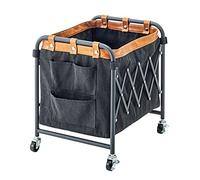Chariot mobile pliable - Panier de rangement multifonction et porte-journaux, supporte jusqu'à 20 kg, idéal pour le salon et le bureau