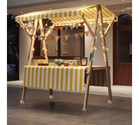 Chariot mobile portable avec auvent pour événements et festivals d'affaires en plein air