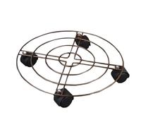 Chariot mobile pour pot de fleurs avec roulettes verrouillables - Support roulant pour une utilisation en intérieur et en extérieur (blanc 32 cm, marron 45 cm) - Chariot polyvalent