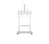 Chariot Mobile TV sur Pied de 32 à 70 Pouces, Support de Machine de Diffusion en Direct Rotatif avec écran Horizontal et Vertical(Top Tray Upper Tray)