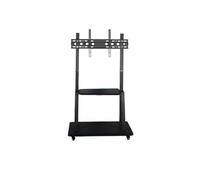 Chariot Mobile TV sur Pied de 32 à 70 Pouces, Support de Machine de Diffusion en Direct Rotatif avec écran Horizontal et Vertical(No Top Tray)