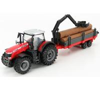 CHARIOT MODÈLE STATIQUE BURAGO 1/50 AGRICOLE MASSEY FERGUSON 8740S