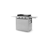 Forge Adour Chariot fermé plancha CHMIF75 Inox – 2 tablettes Push-to-open, 4 roues (2 avec stop)