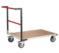 Chariot monté dossier fixe 1200x800 mm plateau médium roues TPE 400 kg - FIMM - 806723240