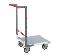 Chariot monté dossier fixe 550x500 mm plateau mélaminé roues TPE 250 kg - FIMM - 806720120