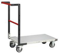 Chariot monté dossier fixe 850x500 mm plateau mélaminé roues TPE 250 kg - FIMM - 806721120