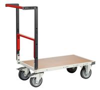Chariot monté dossier repliable 850x500 mm plateau médium roues TPE 400 kg - FIMM - 806721241