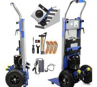 Chariot Monte-Escalier électrique Durable Diable Pliable Montant Et Descendant Escaliers avec Charge 400kg Chariot économie De Travail avec Moteur sans Balai Silencieux 1200W,02