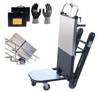 Chariot Monte-escalier Électrique Robuste 500 W/850 W, Capacité De 225/300 Kg, Pliable, Capacité De Charge avec Batterie Amovible, avec Panneau De Commande Et Paire De Gants