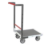 Chariot monté FLATPACK™ dossier fixe 550 x 500 mm plateau tôle roues TPE 250 kg - 806720320