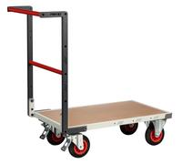 Chariot monté FLATPACK™ dossier fixe 850 x 500 mm plateau médium roues CC 400 kg - 806721230