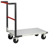 Chariot monté FLATPACK™ dossier fixe 850 x 500 mm plateau mélaminé roues CC 250 kg - 806721110