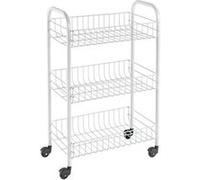 Metaltex Chariot de cuisine Siena – 3 paniers – Blanc