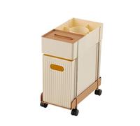 Chariot multifonction en métal - Chariot de rangement peu encombrant pour magazines, livres, collations et service - Utilitaire roulant polyvalent pour la maison et le bureau