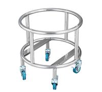 Chariot pivotant robuste pour cuisine commerciale, restaurant, cantine - Marmite et chariot en acier inoxydable