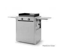 Chariot Plancha Forge Adour CH MIF 60 en inox fermé pour Modern 60
