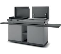 Chariot Plancha FORGE ADOUR Combi G NG 2 tablettes rabattables 2portes coulissantes