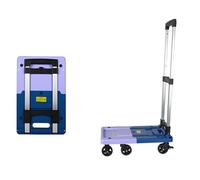 Chariot Plateforme, Chariot Pliable, avec 6 Roues en TPR, Élégant et Durable, Capacité de Charge de 250 Kg, Adapté À L'aéroport, À La Maison, Au Jardin ou Au Supermarché(Purple,Large)