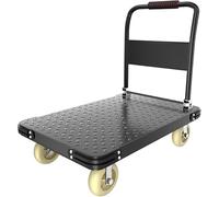 Chariot Plateforme Pliable Robuste, capacité 220 kg | Chariot Multifonctionnel Tout Acier avec Roues pivotantes à 360° | Convient aux garages, entrepôts, Transport Industriel et Transport de