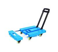 Chariot pliable à 6 roues avec poignée élastique, capacité de 150 kg, chariot utilitaire robuste pour la maison, le bureau, les voyages, les déménagements, le shopping
