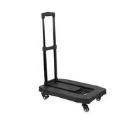 Chariot pliable à plat - Chariot de transport portable avec poignée de remorquage - Diable compact pour faciliter le déplacement et la livraison des marchandises