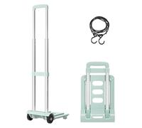 Chariot pliable à plat, chariot utilitaire portable pour le transport, diable robuste avec capacité de 136 kg, chariot mobile pour jardin, entrepôt, déménagement