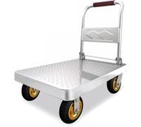 Chariot pliable à plateforme rotative à 360 degrés pour un rangement et un déplacement faciles - Chariot de garage robuste - Dimensions : 90 x 60 cm - Idéal pour transporter des marchandises