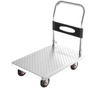Chariot pliable à roulettes, Camion plateau pliable en métal avec poignée métallique, plusieurs tailles(Ty1)