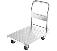 Chariot pliable à roulettes, Camion plateau pliable en métal avec poignée métallique, plusieurs tailles(Ty4)